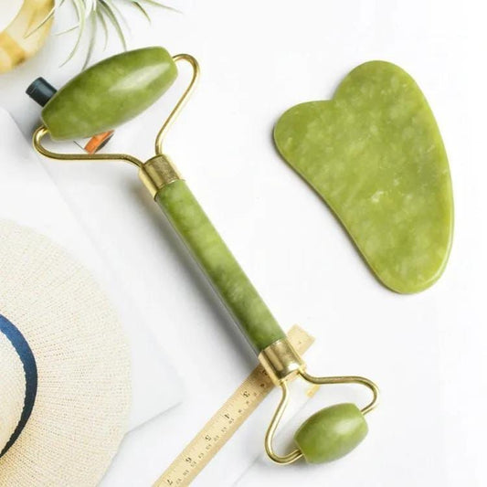 Flawless Jade Roller With Marble Stone