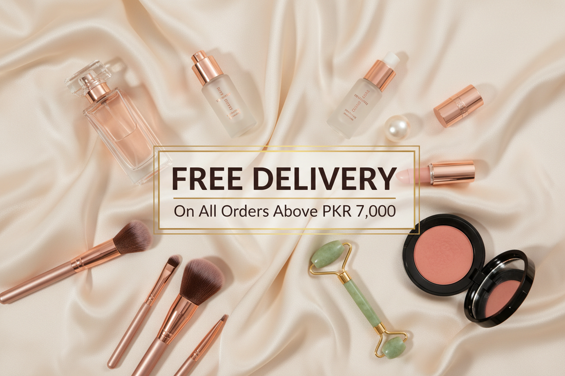 Free Delivery Beauty Products Banner